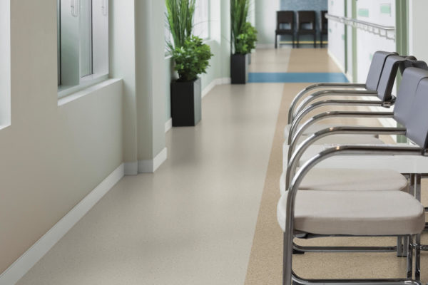 Empty waiting area in radiology center